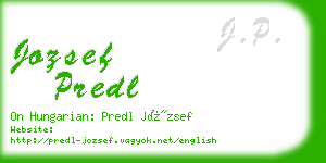 jozsef predl business card